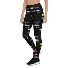Load image into Gallery viewer, Black Get issh Leggings