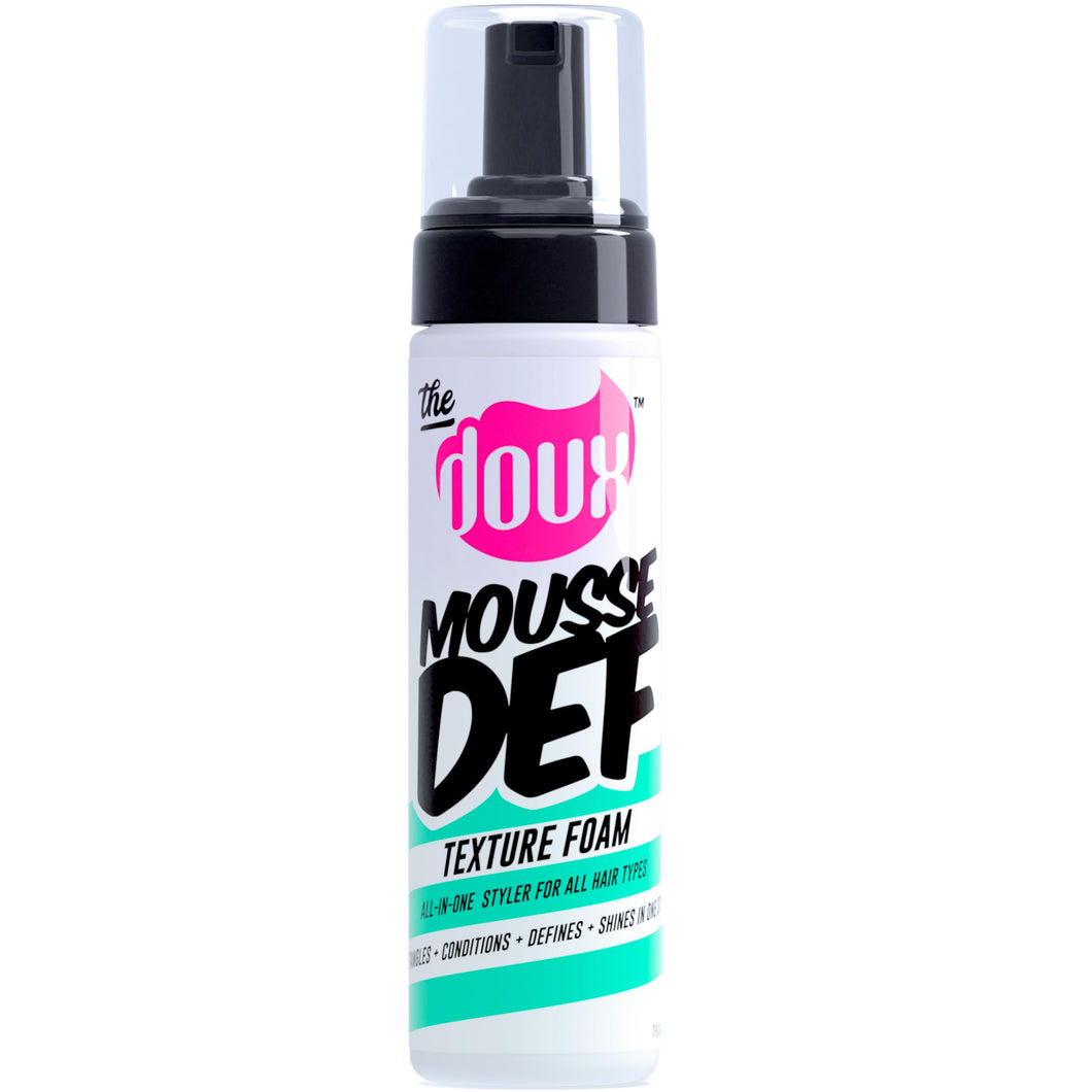 The Doux Mousse Def Texture Foam, Multi-Use Mousse Hair Foam to Style, Condition, Define, Volumize, and Add Shine - 7oz